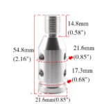 GSTP Car Silver Tone Gear Shift Knob Adapter Fit for Non Threaded Shifter - Image 10