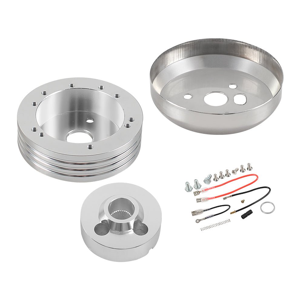 13 GSTP 5 & 6 Hole Steering Wheel Polished Hub Adapter for Flaming River,Ididit,GM,Chevy - Image 1