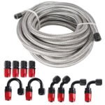 10/16/20FT 6AN CPE Fuel line Hose Braided Nylon Stainless Steel Oil Gas - Image 14