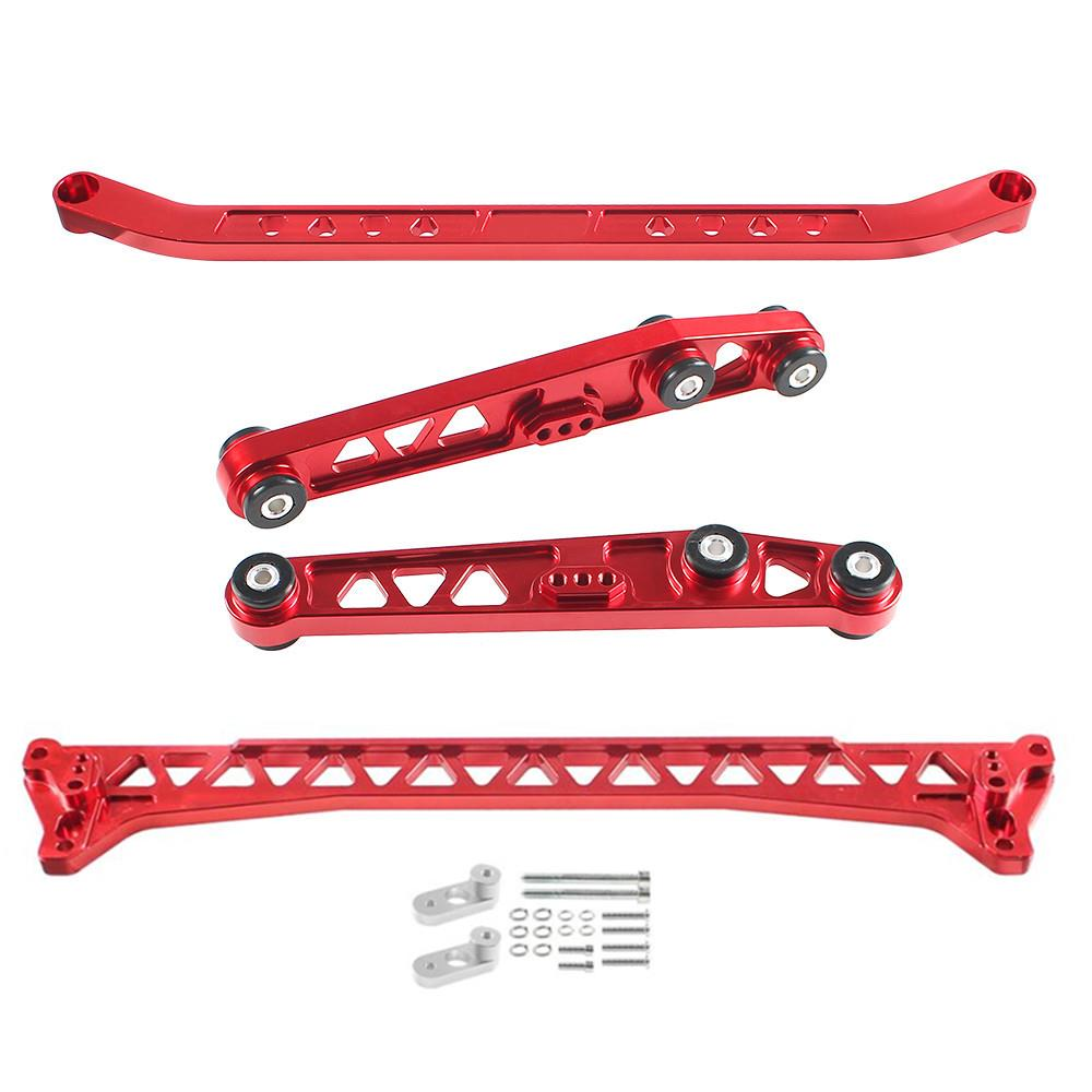 2c5ce683-e803-4e0d-b98e-14f8c3d13bb2 Rear Lower Control Arm Subframe Brace Tie Bar Kit For 92-95 Honda Civic EG - Image 1