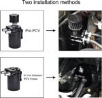 Baffled Oil Catch Can Kit Reservoir Tank with Breather Filter - Image 4