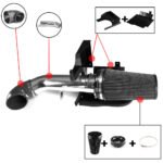 99-06 Chevy GMC V8 4.8L/5.3L/6.0L 4 inches Cold Air Intake Kit+Heat Shield - Image 3