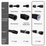 Fuel Hose Oil Gas Line 4AN 6AN 8AN 10AN 12AN Nylon/Stainless Steel PTFE Braided - Image 8