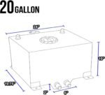20 Gallon Aluminum Race Drift Fuel Cell cap Tank Level Sender Black - Image 2