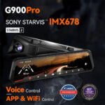 WOLFBOX G900Pro 12MP WiFi Touch Screen Rear View Mirror Dash Cam Smart Mirror RHD