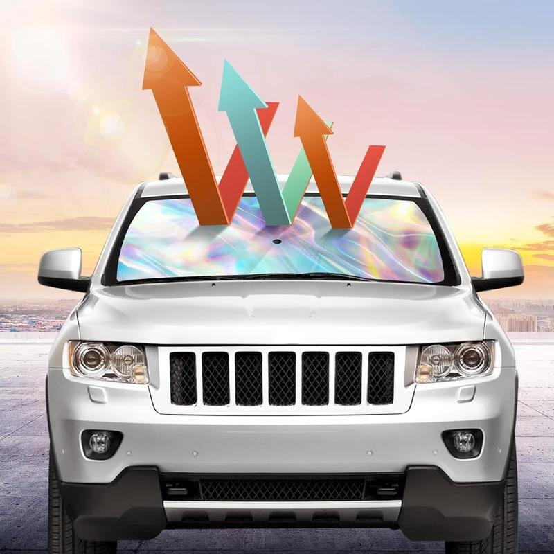 ab72f0a8462182efa35069e772cd58c48c39b507.jpeg Laser Reflective Car Windshield Sun Shade – Ultimate Interior Protection & Cooling for Sedans. SUVs & MPVs - Image 1