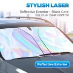 Laser Reflective Car Windshield Sun Shade – Ultimate Interior Protection & Cooling for Sedans. SUVs & MPVs - Image 9